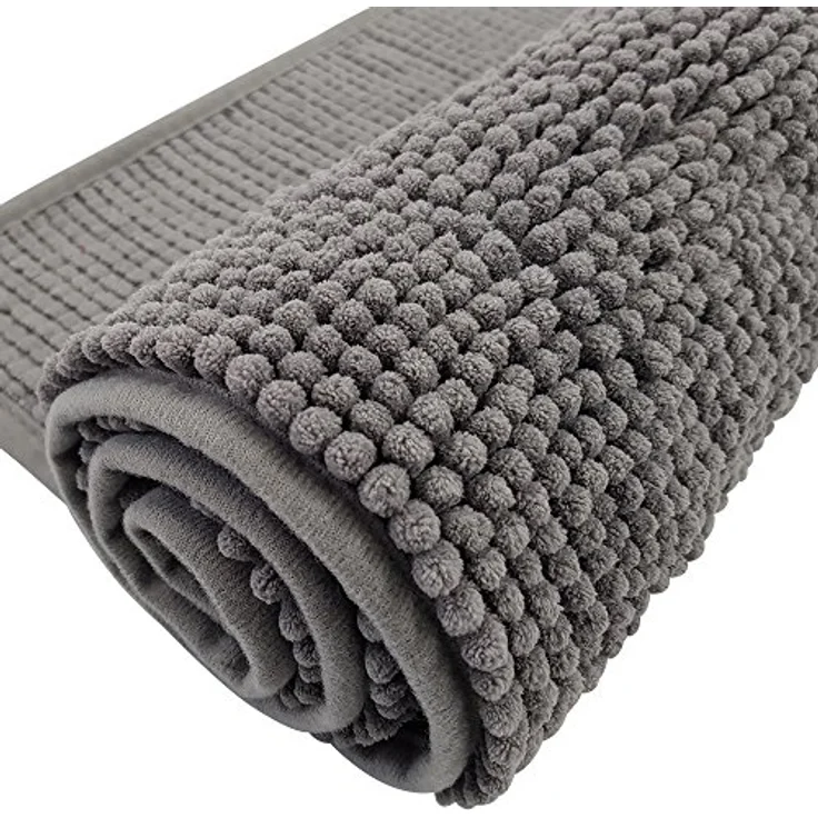 NYVI Badematte WC Vorleger NYVISpa Chenille Badvorleger, Höhe 20 mm, Polyester, Rutschfest, Saugfähig, Schnell Trocknend, Fußbodenheizung geeignet – Bild 8