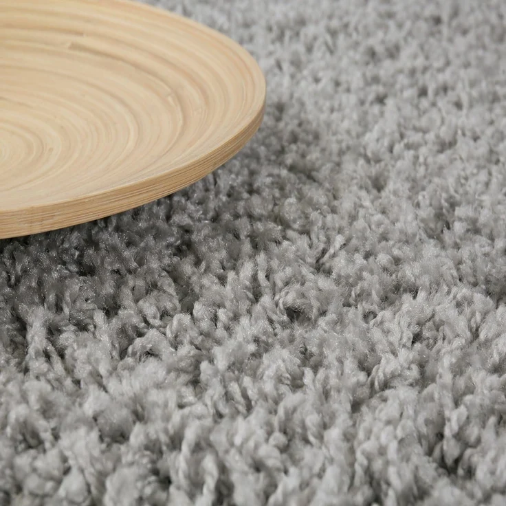 VIMODA Teppich Prime Shaggy Hochflor Einfarbig Grau Weich für Wohnzimmer, Schlafzimmer, küche, Maße:70x250 cm – Bild 3