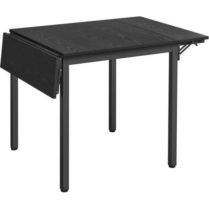 Vasagle Esstisch, klappbarer Küchentisch für 2-4 Personen, für kleine Räume, Ebenholzschwarz-Tintenschwarz von Songmics KDT077B03