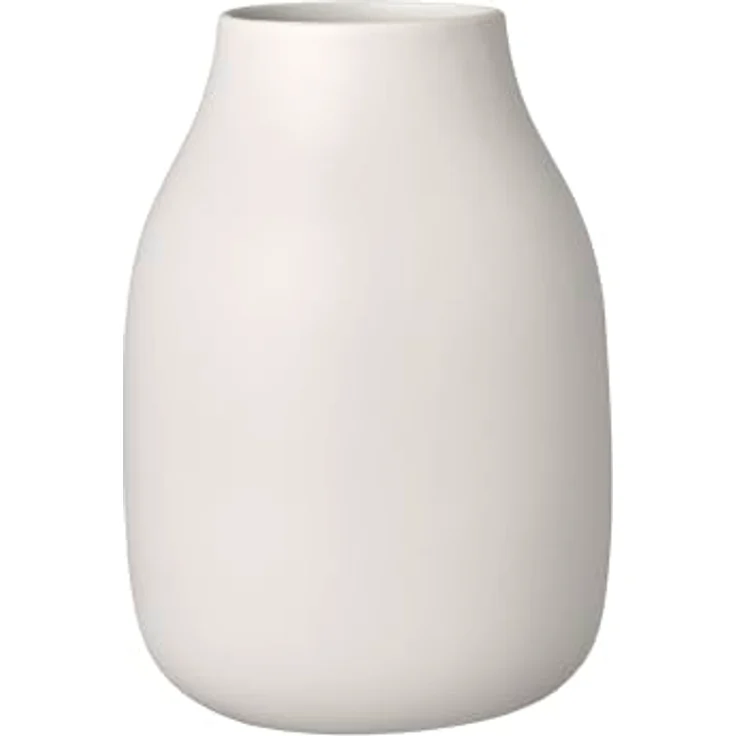blomus Vase -COLORA- | Keramikvase für Blumen und Dekoration mit mattem Finish in Moonbeam, Größe L – Bild 1
