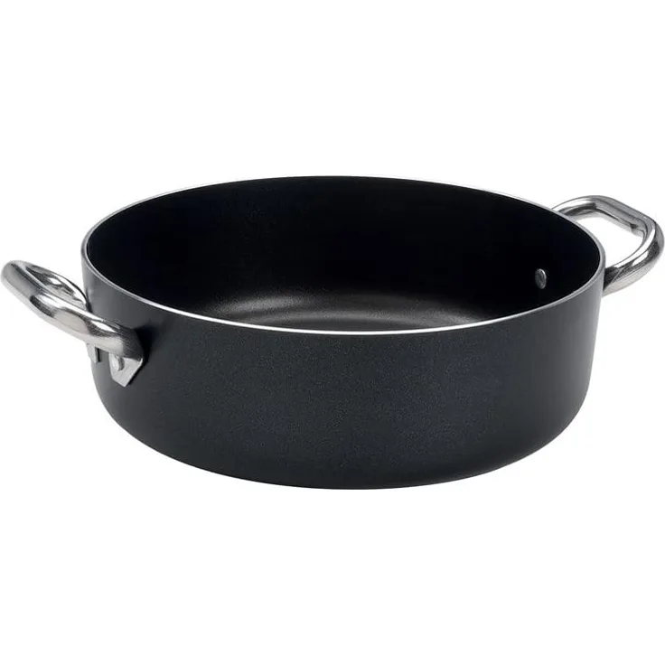Pentole Agnelli Kasserolle ALSA106SS28 Alblack B-Crist Cm28