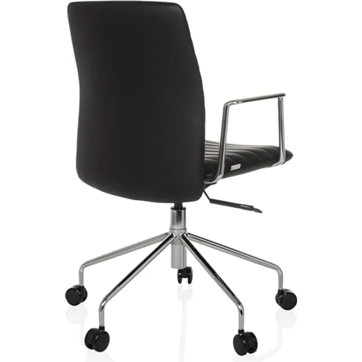 MID.YOU Drehstuhl, Schwarz, Drehstuhl aus Lederlook mit Armlehnen, 58x93 - 101x59 cm – Bild 7