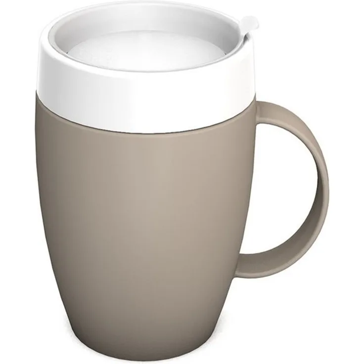 Ornamin Schnabelbecher Becher mit Trink-Trick mit Schnabelaufsatz/Trinkaufsatz, 2-tlg, Kunststoff, Trinkhilfe l Alltagshilfe l BPA-frei l Made in Germany