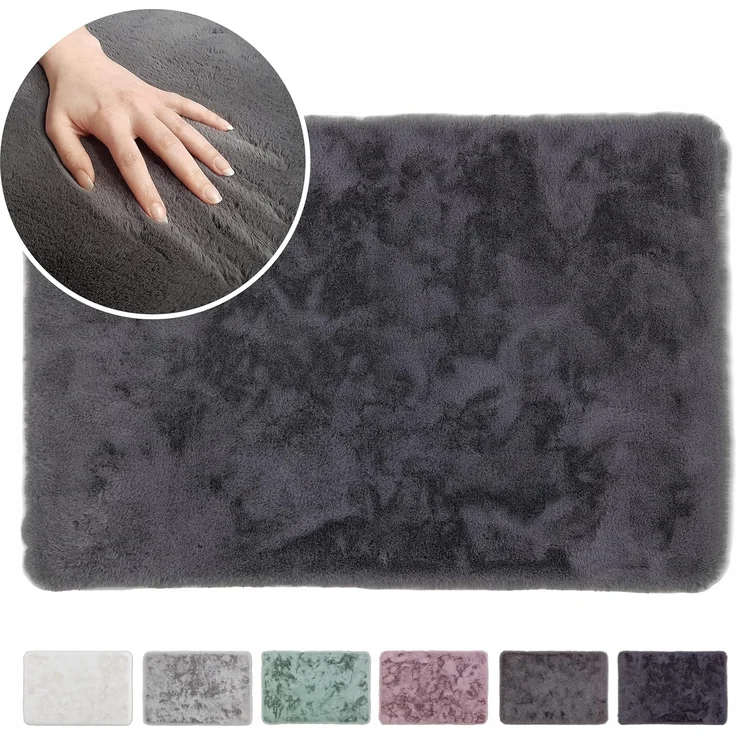 SCHÖNER WOHNEN-Kollektion Badematte Bali, Höhe 29 mm, rutschhemmend beschichtet, fußbodenheizungsgeeignet, Polyester, rechteckig, Fell Haptik, kuschelig, Badezimmerteppich, waschbar – Bild 3