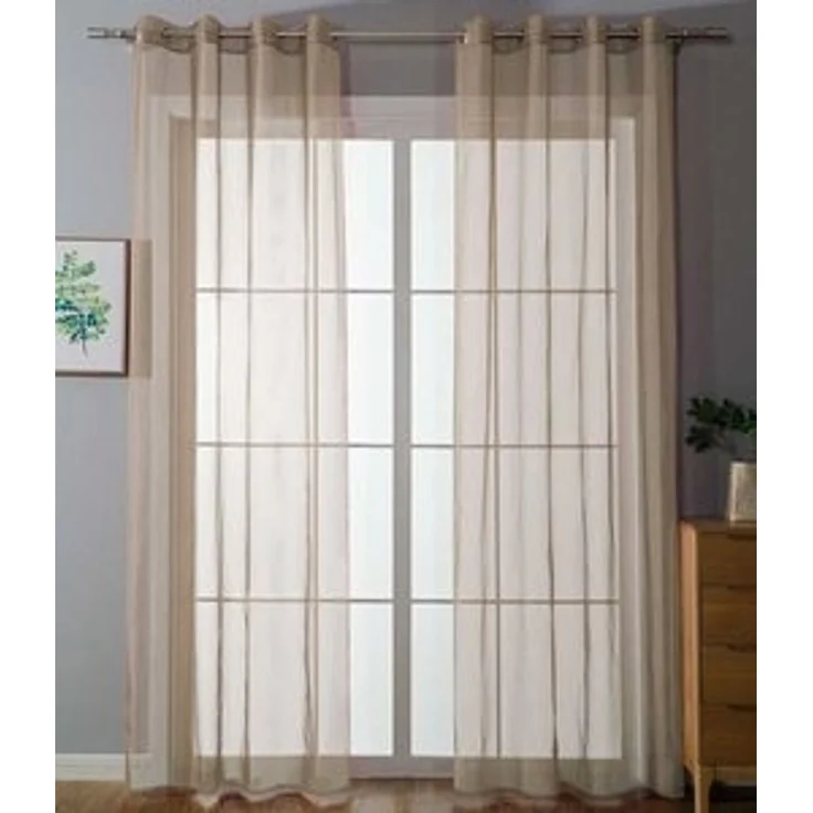 Gardinenbox Gardine, Ösen (2 St), transparent, Voile, Ösenvorhänge Voile »Uni« Bleibandabschluß 20332-cn2 – Bild 6
