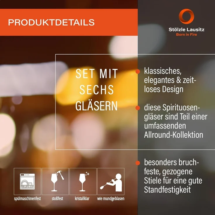 Stölzle Schnapsglas Stölzle Lausitz Classic Long-Life Grappa Glas 100 ml 6er Set, Glas – Bild 2