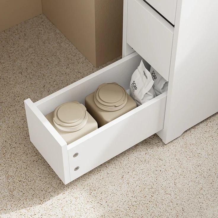 SoBuy BZR54-K-W Badunterschrank, MDF, Lackiert, Weiß, 60 x 82 x 20 cm – Bild 9