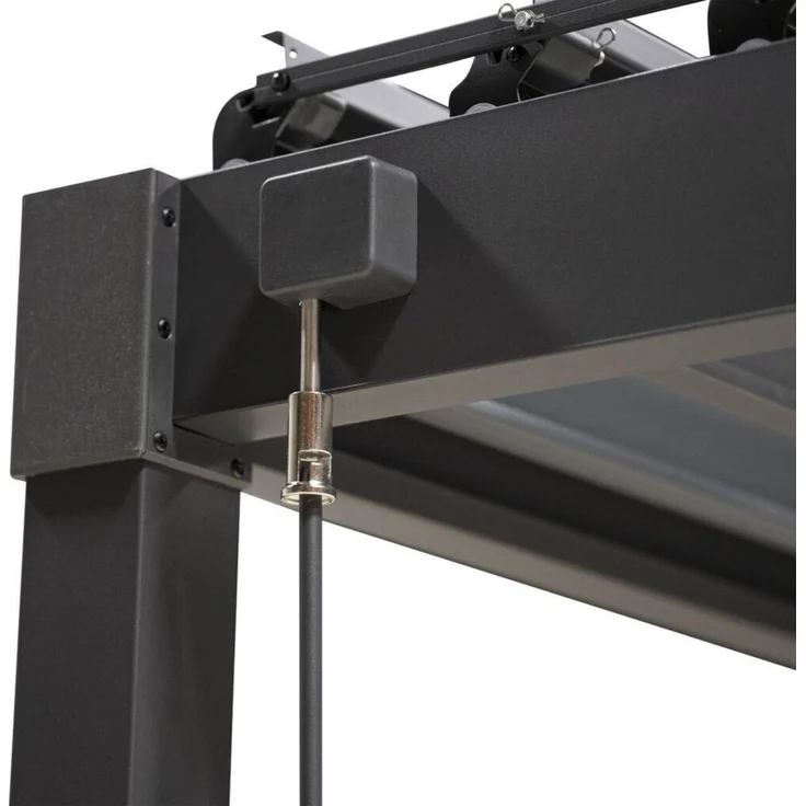 LECO Lamellenpergola FREE, Stahl-Lamellen und Stahlgestell anthrazit, 3x2 m – Bild 4