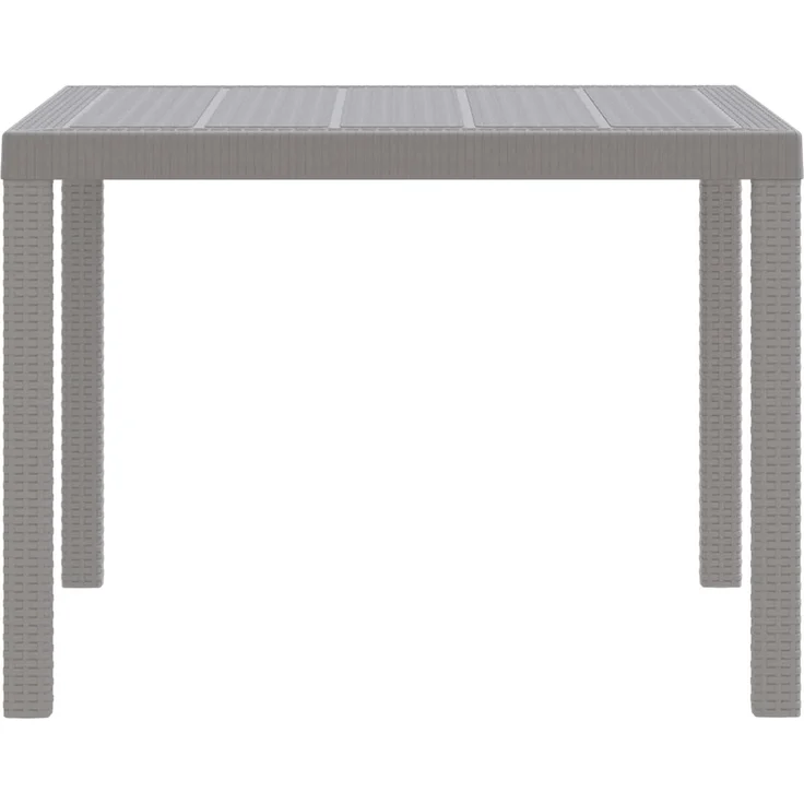 vidaXL Gartentisch Hellgrau 100 x 100 x 73 cm Poly-Rattan 871683 – Bild 6
