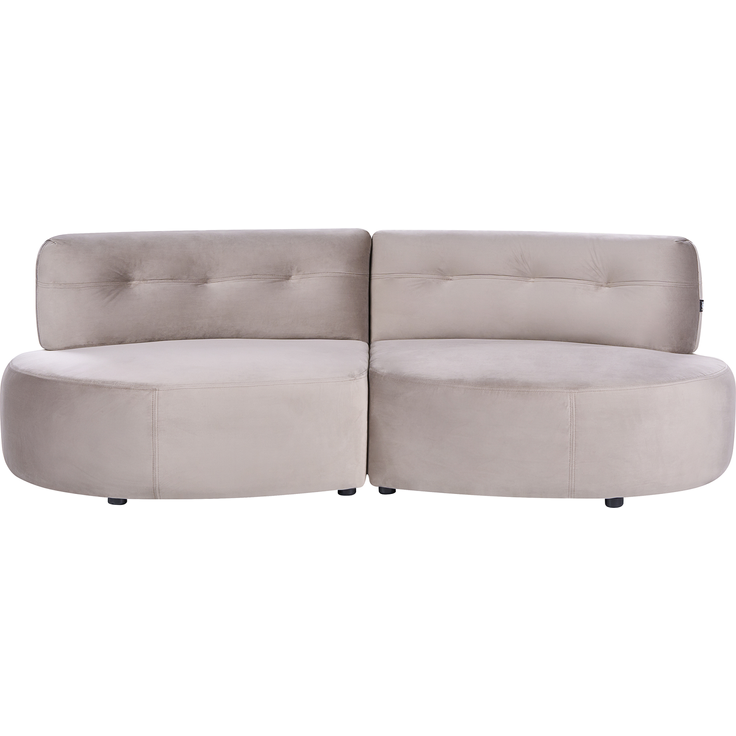 Sofa 3-Sitzer LAERDAL Samtstoff Taupe