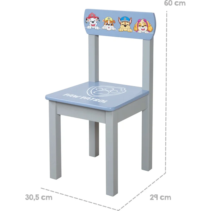 roba Kinderstuhl 'Paw Patrol' - MDF lackiert - HxBxT: 59 x 30,5 x 29 cm - Blau / Grau – Bild 2