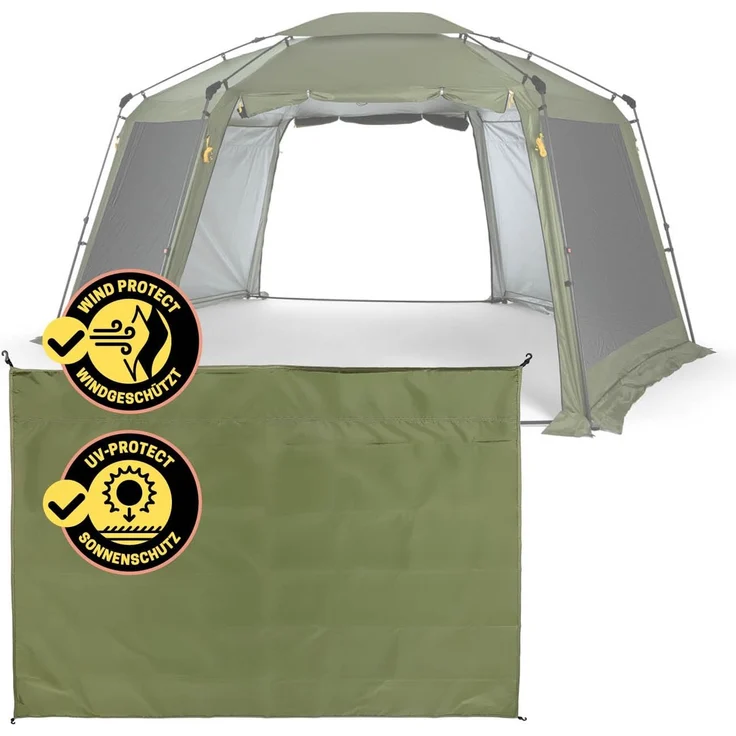Where Tomorrow Seitenteil für Pop up Pavillon 1 St. | 155 x 215 x 167 cm - leicht - UV- & Regenschutz | Camping, Outdoor, Strand & Festival | zum Nachrüsten für Faltpavillon & Partyzelt – Bild 1