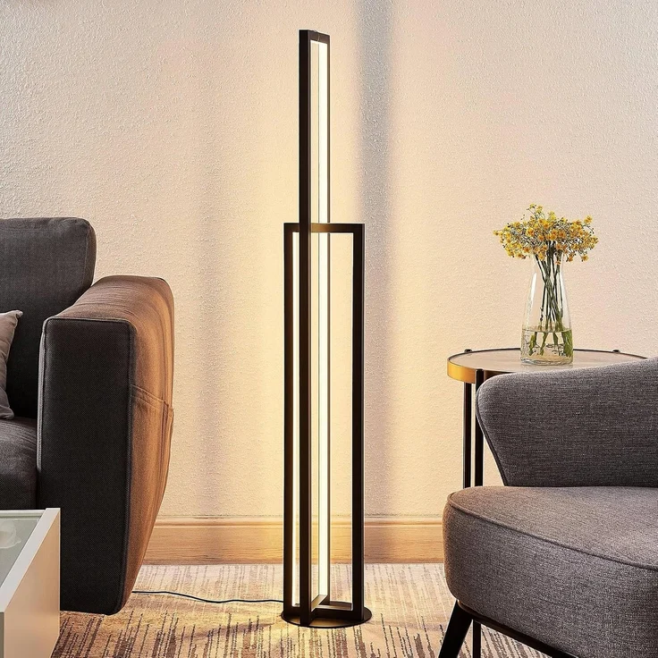 Lucande Stehlampe Hylda, Enthalten, LED 28 W gesamt, warmweiß – Bild 2