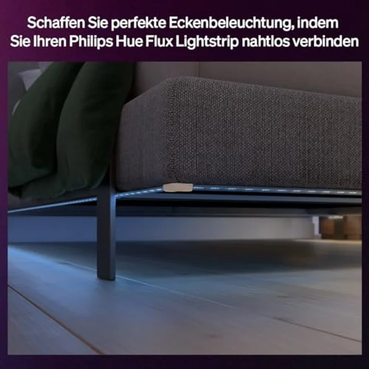 Hue Flux Winkelstecker für LED-Lightstrip, Zubehör, 90-Grad-Verlängerung, Flexible Innenbeleuchtung, Gleichmäßiges Licht, Einfache Installation, 4er-Pack – Bild 3