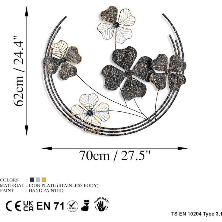 Wallity Wanddekoobjekt 100% METAL, 70 x 62 x 4 cm U1263 – Bild 7