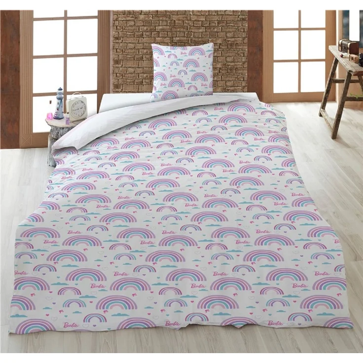 Barbie Bettwäsche-Set – 1x Deckenbezug 140x200 & 1x Kissenbezug 65x65 cm für Kinder – Bild 3