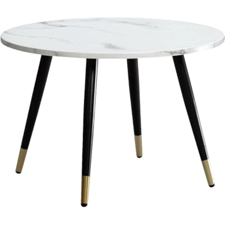 MID.YOU Mid.you Couchtisch, Weiß, Rund, Holzwerkstoff, konisch, 60x41x60 cm – Bild 1