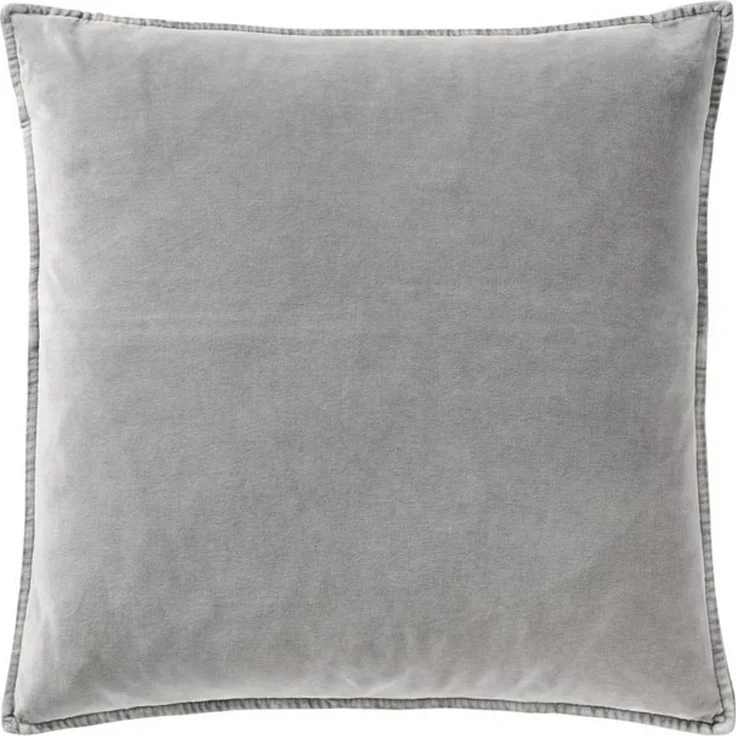 Ib Laursen - Kissenbezug Grau Ash Grey 52x52cm Samt Velour 6230-74 Kissenhülle – Bild 4