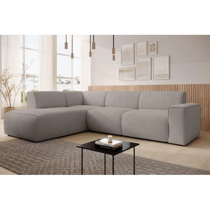 AX LIVING Couch Sofa L Form Didim L Hellbraun – 292 cm, stilvoll & bequem L