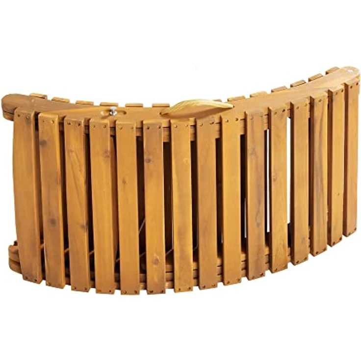 CHILLROI® faltbare Akazienholz-Sonnenliege, klappbar mit Wende-Polsterauflage in Hellgrau/Dunkelgrau, ca. 184 x 54 x 63 cm, max. Belastbarkeit 110 kg – Bild 3