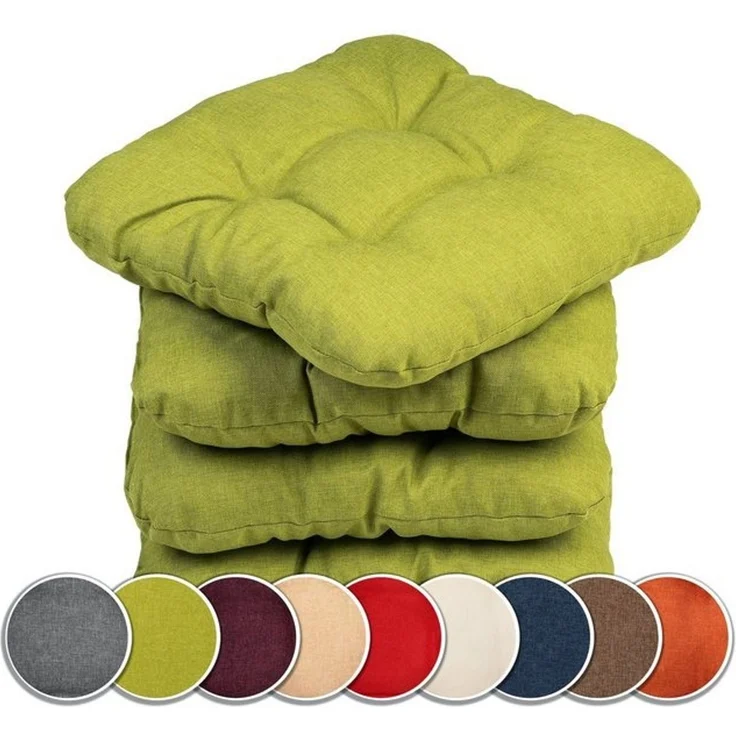 sunnypillow Stuhlkissen 4er Set Stuhlkissen 40x40 cm Bequeme 8cm, Polsterauflage Auflage für Stühle / Bänke – Bild 4