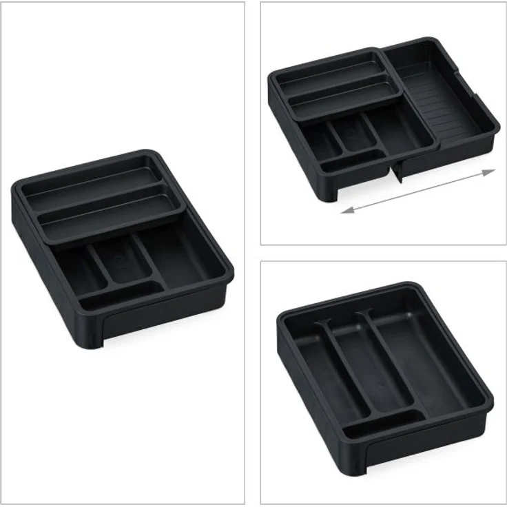 Ausziehbarer Besteckkasten in Schwarz 10039598 – Bild 6