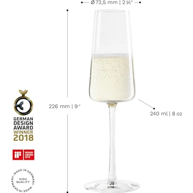 Stölzle Lausitz POWER Champagnerglas 240 ml 6er Set – Bild 3