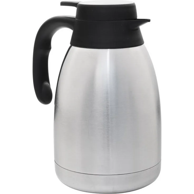 HAC24 Isolierkanne Thermoskanne Kaffeekanne Teekanne Thermo Kaffee Tee Kanne, 1,5 l, (1-St), Edelstahl Einhandautomatik