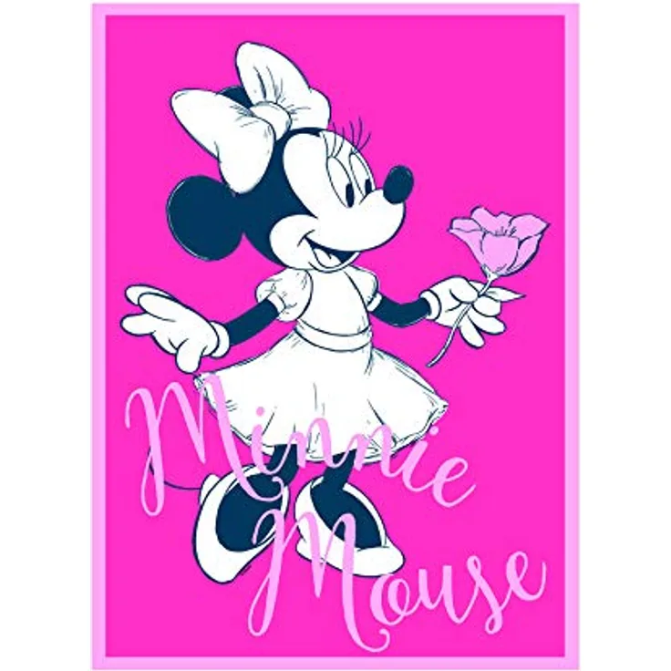 Komar Disney Wandbild, Minnie Mouse Girlie, Kunstdruck für Kinderzimmer, 40x50cm, ohne Rahmen, hochwertiger Druck auf fotopapier (226 g/m²)