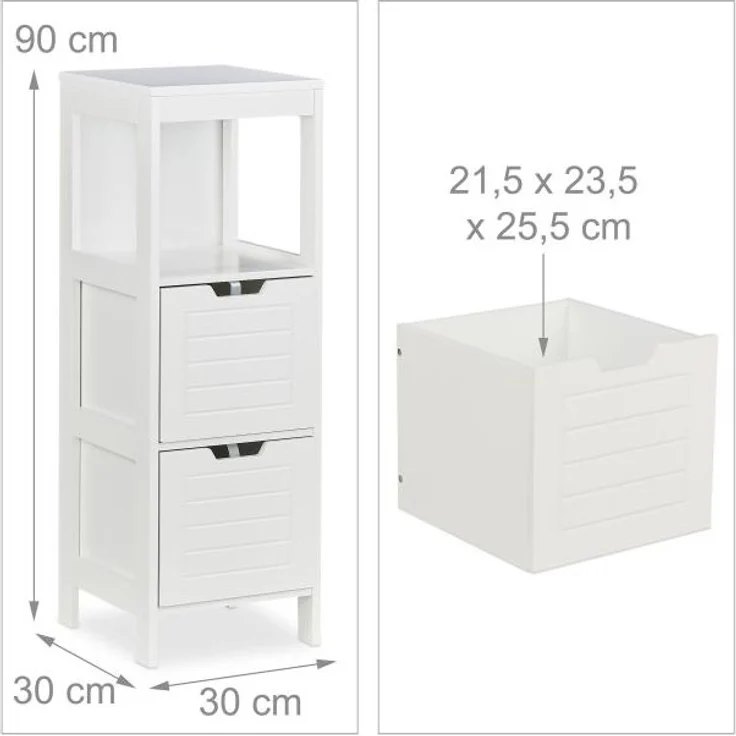 Badezimmerschrank weiß 10032185 – Bild 4