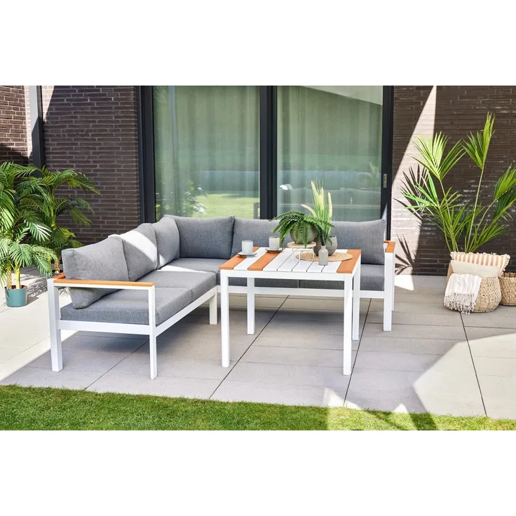 Primaster Dining Lounge Set Amilia inkl Sitz und Rückenkissen Garten Loungemöbel