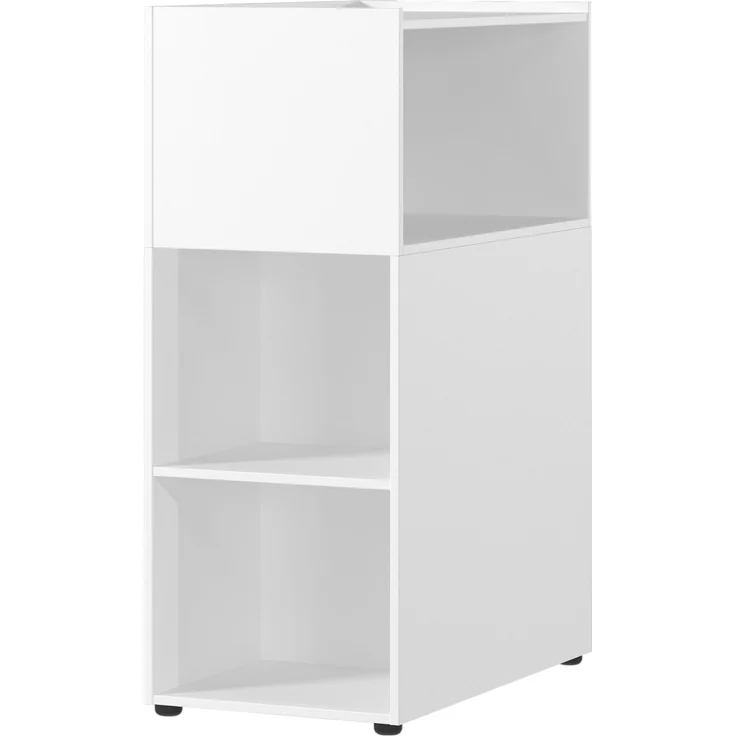 bümö Space Anstellcontainer & Raumteiler in Weiß, Regal Container mit 5 Fächer - Schreibtisch Schrank für Ordner & Akten am Bürotisch - Schreibtischcontainer für Büro & Homeoffice, SPCRT-84 – Bild 1