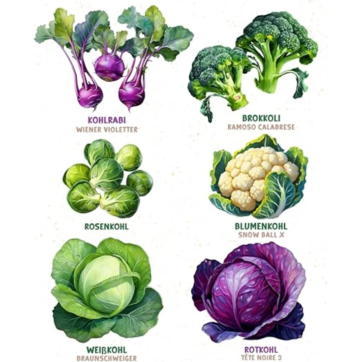 ZenGreens® - Bio Kohlgemüsesamen im 6er Set - 6 Kohl Gemüse Samen für den einfachen Anbau im Garten, Balkon oder Hochbeet - Pflanzensamen - Saatgut – Bild 6