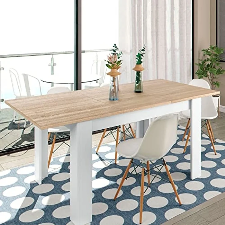 Dmora Runder Tisch, Couchtisch mit Platte aus gehärtetem Glas und Beinen aus verchromtem Stahl, 90x90h75 cm, Transparente Farbe – Bild 5