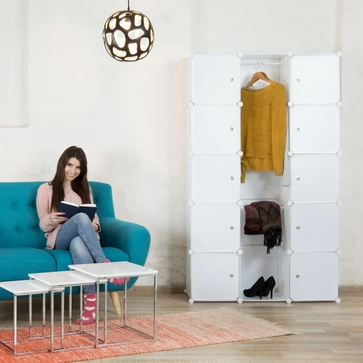 Regalsystem Kleiderschrank 11 Fächer – Bild 2