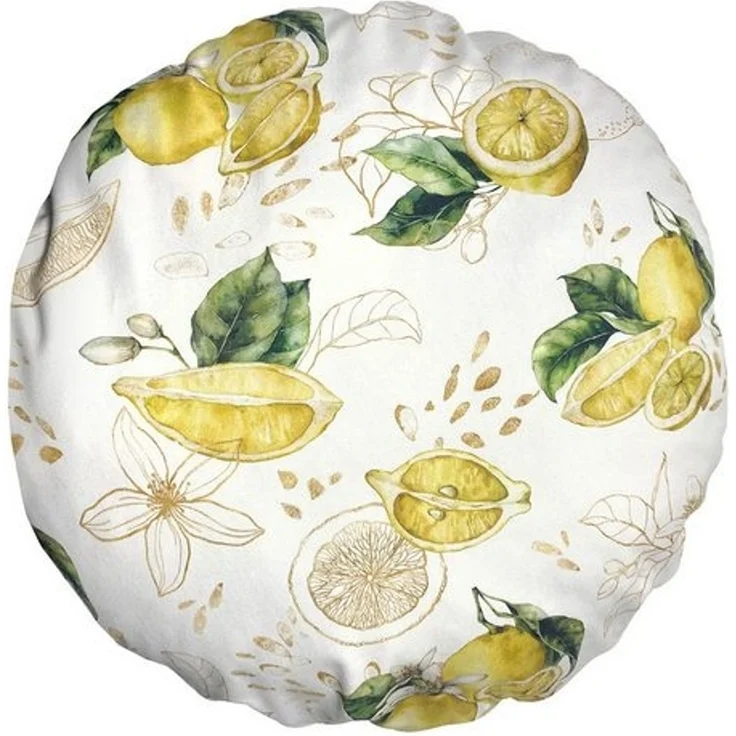 beties Kissenbezug Italy Collection, (1 Stück), 100% Baumwolle, Zitronen mit goldener Zeichnung, verschiedene Größen – Bild 4