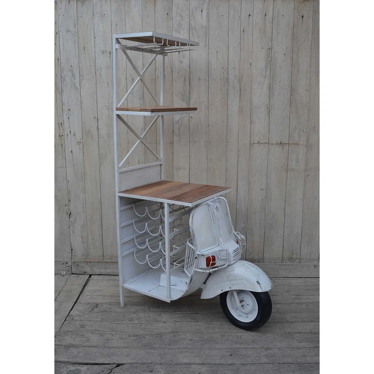 Kobolo Regal Weinregal SCOOTER aus Mango-Holz und Metall – Bild 2