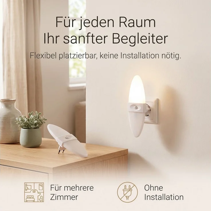 Northpoint LED Nachtlicht Northpoint LED Nachtlicht 2er Set Bewegungsmelder Sensor – Bild 4
