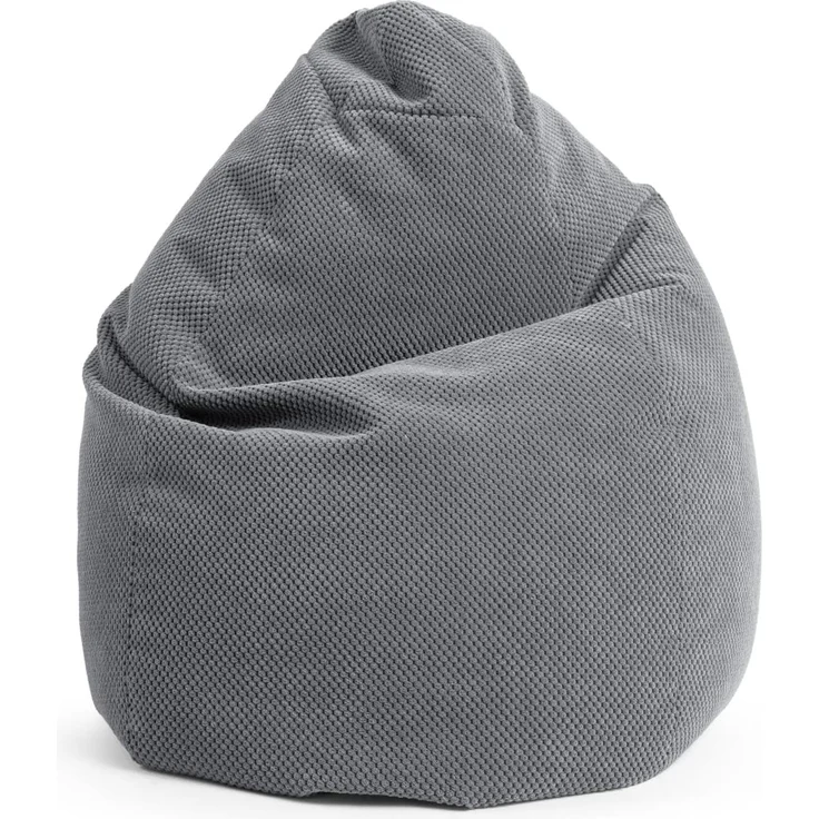 SITTING POINT only by MAGMA BeanBag COMODO XL Sitzsack mit Plüsch aus 100% Polyester - 70x110cm, Hülle waschbar, Oeko-TEX Standard-Zertifiziert, mittelgrau – Bild 1