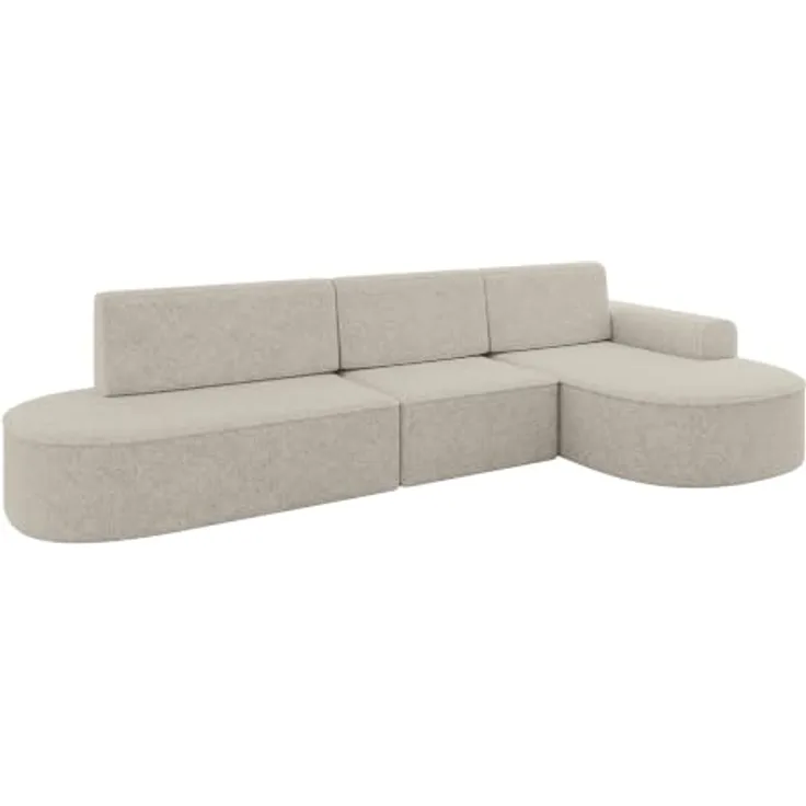 ALTDECOR Ecksofa MARI L2-S, L-Form Couch mit Schlaffunktion und Bettkasten, modern und stabil, grau