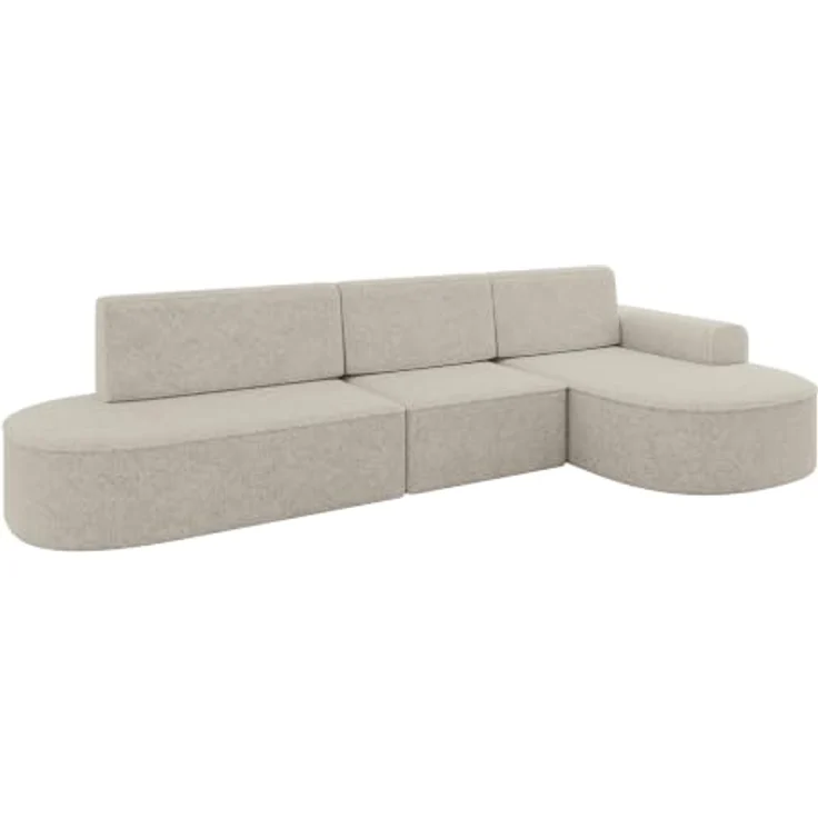 ALTDECOR Ecksofa MARI L2-S, L-Form Couch mit Schlaffunktion und Bettkasten, modern und stabil, grau – Bild 1