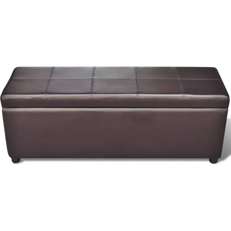 vidaXL Sitzbank mit Stauraum Lang Holz Braun 241064 – Bild 2