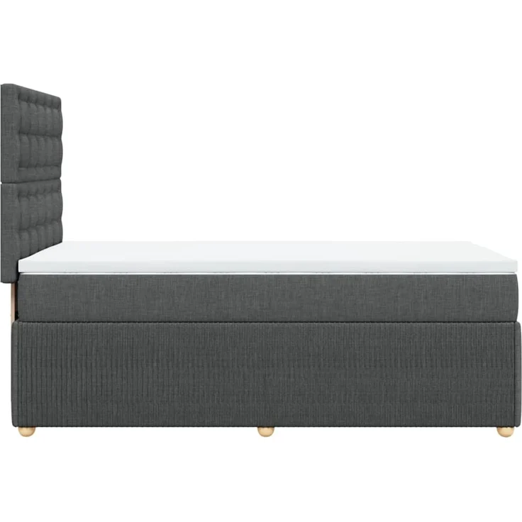 vidaXL Boxspringbett mit Matratze Dunkelgrau 100x200 cm Stoff 3294282 – Bild 7