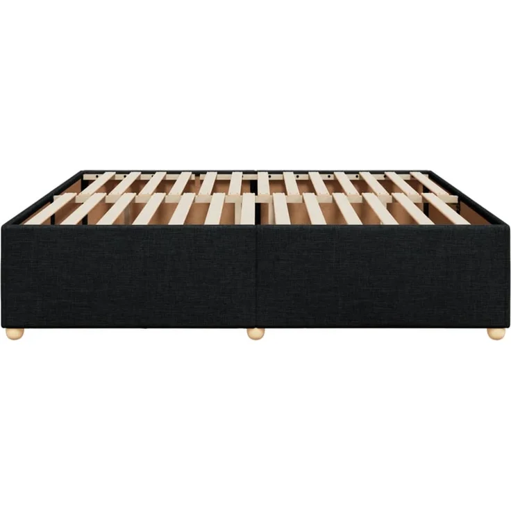 vidaXL Bettgestell ohne Matratze Schwarz 200x200 cm Stoff 3284759 – Bild 5
