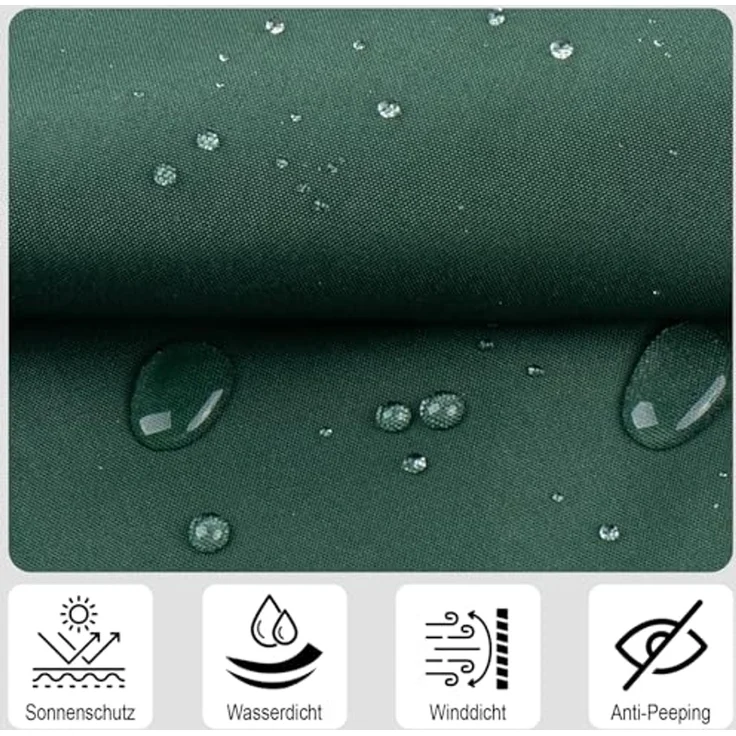 SUNNY GUARD Balkon Sichtschutz Wetterfest 90x300cm Balkonverkleidung Balkonabdeckung Balkonumspannung UV-Schutz Windschutz mit Kabelbinder,Grün – Bild 2