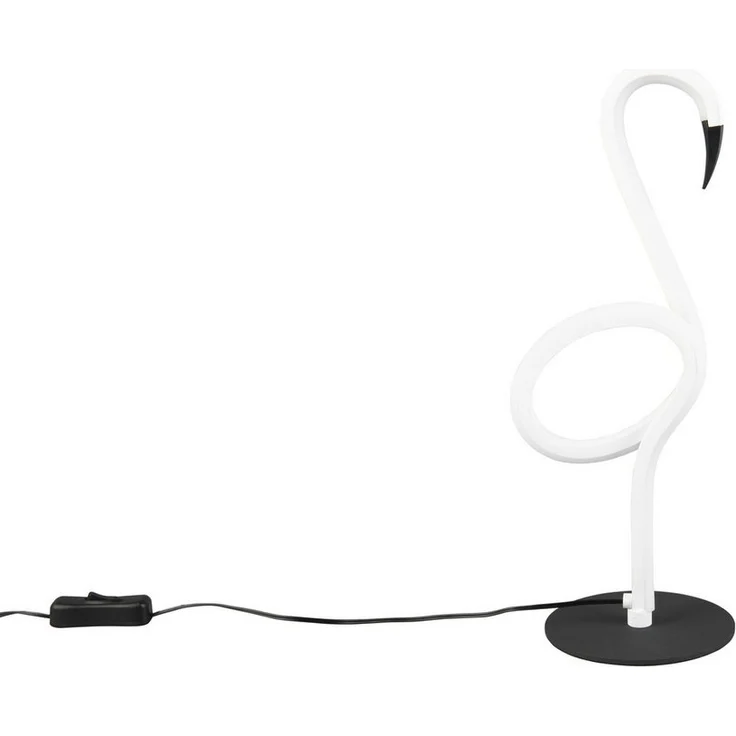 lightling LED Tischleuchte Inga, LED fest integriert, Warmweiß, mit Schnurschalter, IP20 Indoor, Flamingo-Design, pink – Bild 5