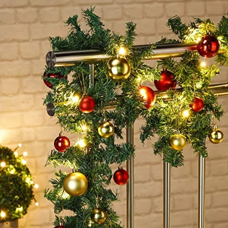 80er LED Tannengirlande - warmweiß - ca. 5 m lang – Bild 2