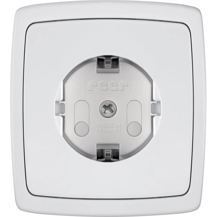 reer 3245.010 - Steckdosenschutz schraubbar weiß, 100 Stück – Bild 1