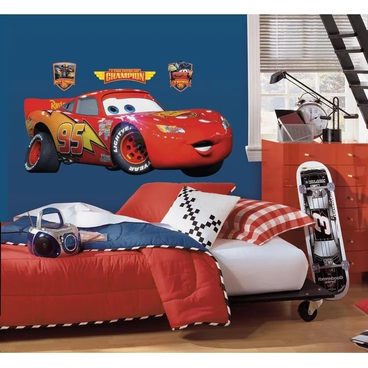 wandaufkleber Lightning McQueen Vinyl 4 Stück