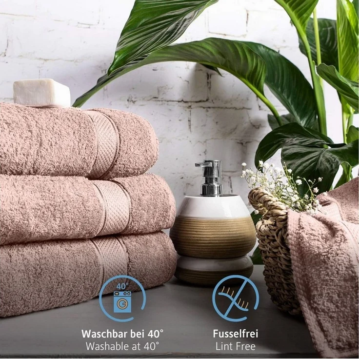 Komfortec Handtuch Set 100% Baumwolle, 4 Badetücher 70x140 und 4 Handtücher 50x100 cm, Frottee (Packung, 8-St), Badehandtuch & XXL Saunatuch, Weich, Towel, Groß – Bild 3